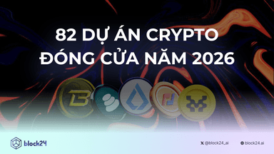 82 dự án crypto đóng cửa năm 2026