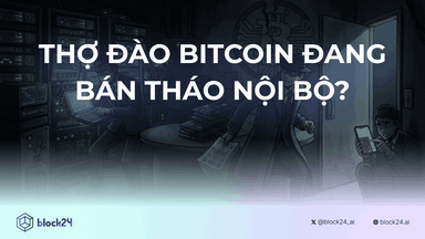 Thợ đào Bitcoin đang bán tháo nội bộ?