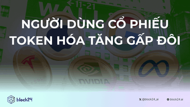 Nhà đầu tư cổ phiếu token hóa tăng gấp đôi