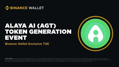 Binance Wallet khởi động IDO Alaya (AGT) ngày 15/5/2025!