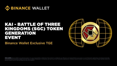 Binance Wallet khởi động đợt IDO số 23: Battle of Three Kingdoms ($KAI)