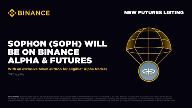 Binance Futures và Alpha đồng loạt công bố niêm yết SOPH (Sophon)!