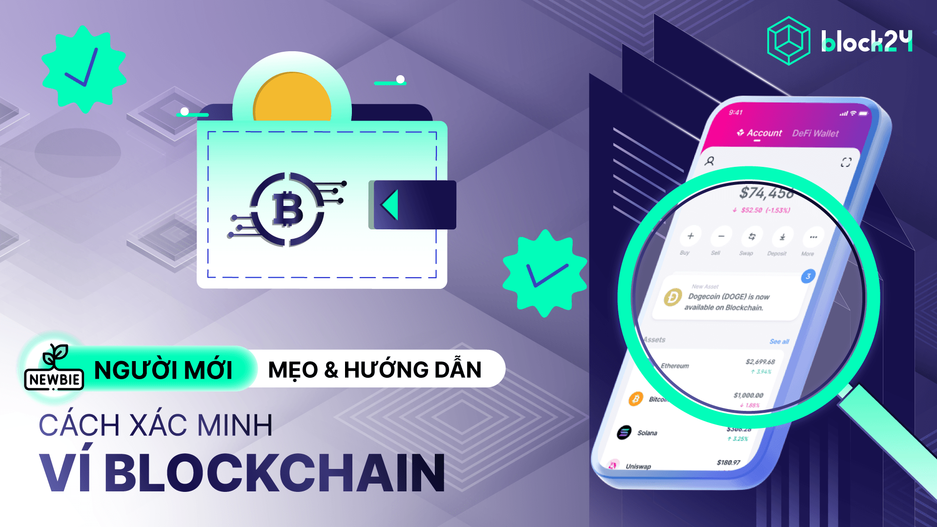 Cách xác minh ví blockchain đơn giản cho người mới