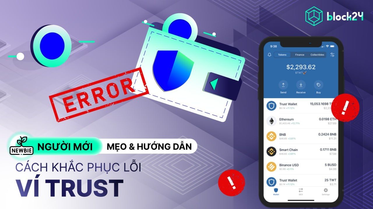 Cách xử lý các lỗi phổ biến của ví Trust dành cho người mới